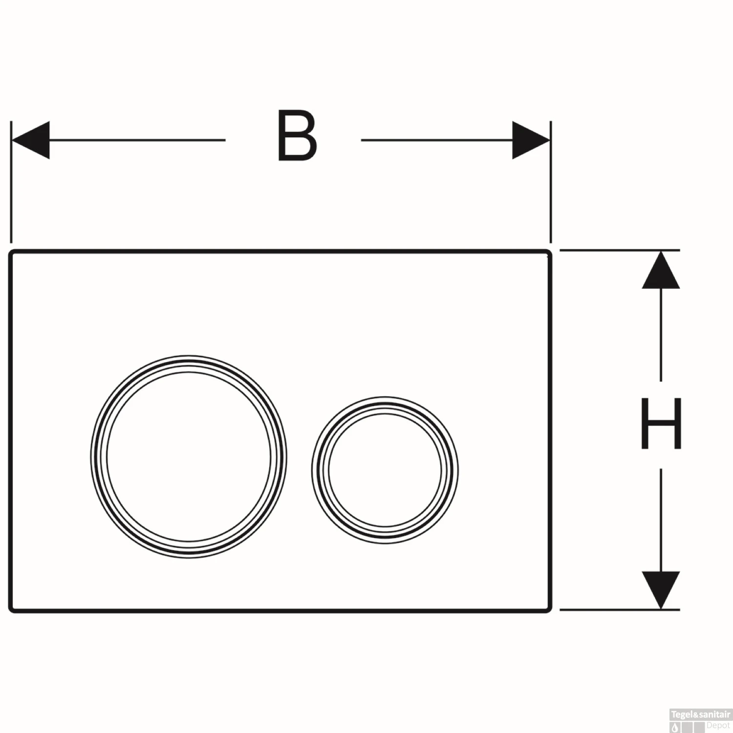 Bedieningsplaat Geberit Sigma 21 Voor 2-toets Spoeling Chroom / Amerikaans Noten - Afbeelding 4