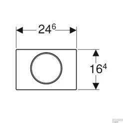 Bedieningsplaat Geberit Sigma 10 Mat Zwart -Thuis Badkamer 115 758 14 5 front view