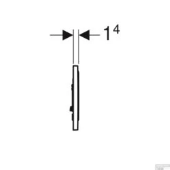 Bedieningsplaat Geberit Sigma 10 Mat Zwart -Thuis Badkamer 115 758 14 5 side view