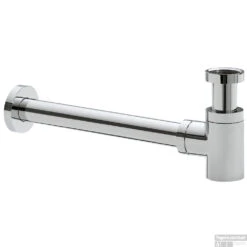 Bekersifon Boss & Wessing Verkort Rond Incl. Muurbuis En Rozet Chroom