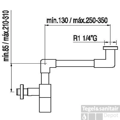 Tres Wastafelsifon 16110362 2 Tres Wastafelsifon 16110362 - Afbeelding 2