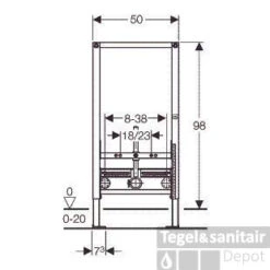 Geberit Duofix Bidet Element 98 Cm. 5 Geberit Duofix Bidet Element 98 Cm. -Thuis Badkamer 20643