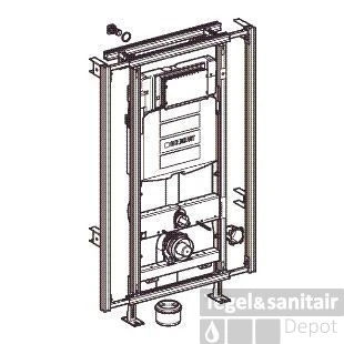 Geberit Gis Easy Sigma Inbouwreservoir H120 Cm. B.60/95 Cm. 1 Geberit Gis Easy Sigma Inbouwreservoir H120 Cm. B.60/95 Cm.