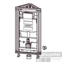Inbouwreservoir Voor Hoekmontage Geberit Gis Easy 118x60x35 Cm