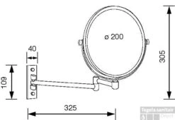 Geesa Cosmetic Collection Scheerspiegel 2-armig Rond 20 Cm. 3x Vergrotend Chroom -Thuis Badkamer 21200