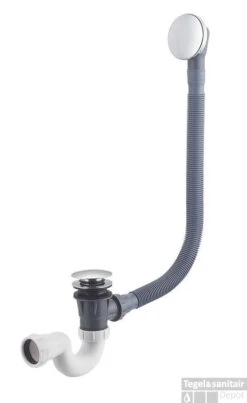 Wiesbaden Luxe Badplug-overloopcomb. + Klikwaste Chroom