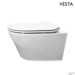 Hangtoilet Wiesbaden Vesta Diepspoel Wit ( Incl. Flatline Zitting
