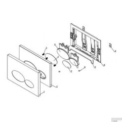 Drukplaat Wiesbaden X32 Metal Voor Inbouwreservoir Glans Wit 5 Drukplaat Wiesbaden X32 Metal Voor Inbouwreservoir Glans Wit -Thuis Badkamer 32.4677 tekening