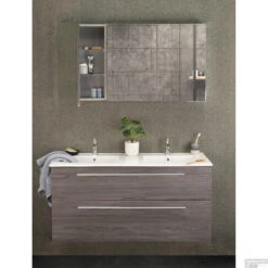 Spiegelkast Differnz Basic 3-Deurs 120 X 61,8 X 15 Cm -Thuis Badkamer 36.008.21 03