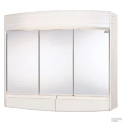 Spiegelkast Differnz Topas Eco Met 3 Deuren En Verlichting 53x60x18 Cm Wit