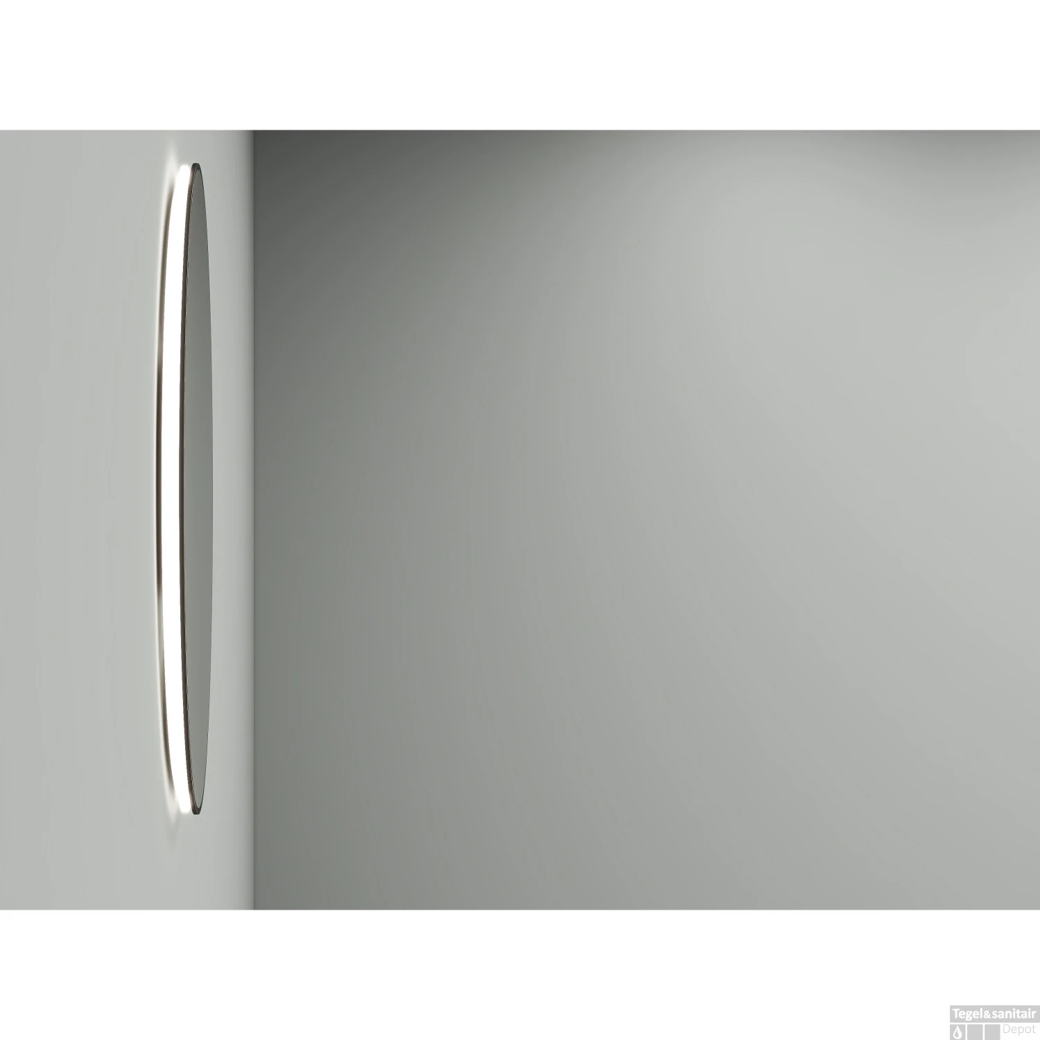 Ronde Spiegel Wiesbaden Novi Met LED, Dimbaar 100 Cm Mat Zwart 2 Ronde Spiegel Wiesbaden Novi Met LED, Dimbaar 100 Cm Mat Zwart - Afbeelding 2