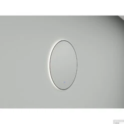 Ronde Spiegel Wiesbaden Novi Met LED, Dimbaar 100 Cm Mat Zwart