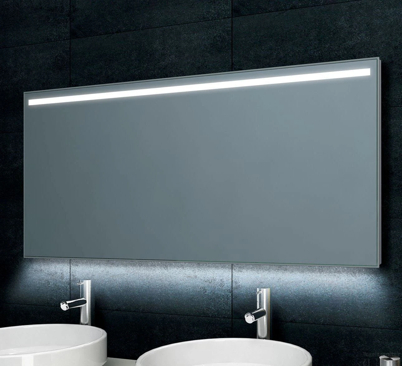 Spiegel Wiesbaden Ambi One Led Condensvrij 140x60cm 1 Spiegel Wiesbaden Ambi One Led Condensvrij 140x60cm