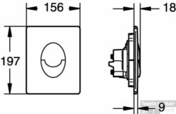 Grohe Rapid Sl Bedieningsplaat Dual Flush Verticaal Chroom -Thuis Badkamer 38270