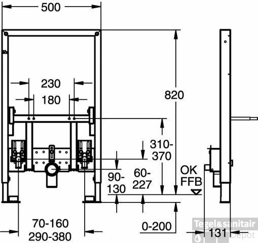 Grohe Rapid Sl Bidetelement Laag 0,8 Meter 3 Grohe Rapid Sl Bidetelement Laag 0,8 Meter - Afbeelding 3