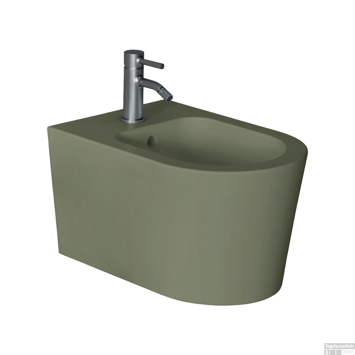 Bidet Salenzi Form Square Mat Legergroen (exclusief Kraan) 1 Bidet Salenzi Form Square Mat Legergroen (exclusief Kraan)