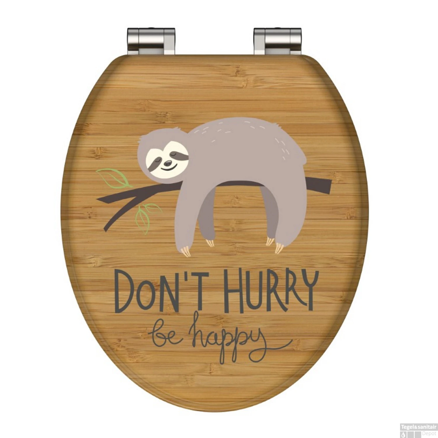 Toiletbril Schutte Lupos Softclose Don't Hurry Bruin 1 Toiletbril Schutte Lupos Softclose Don't Hurry Bruin