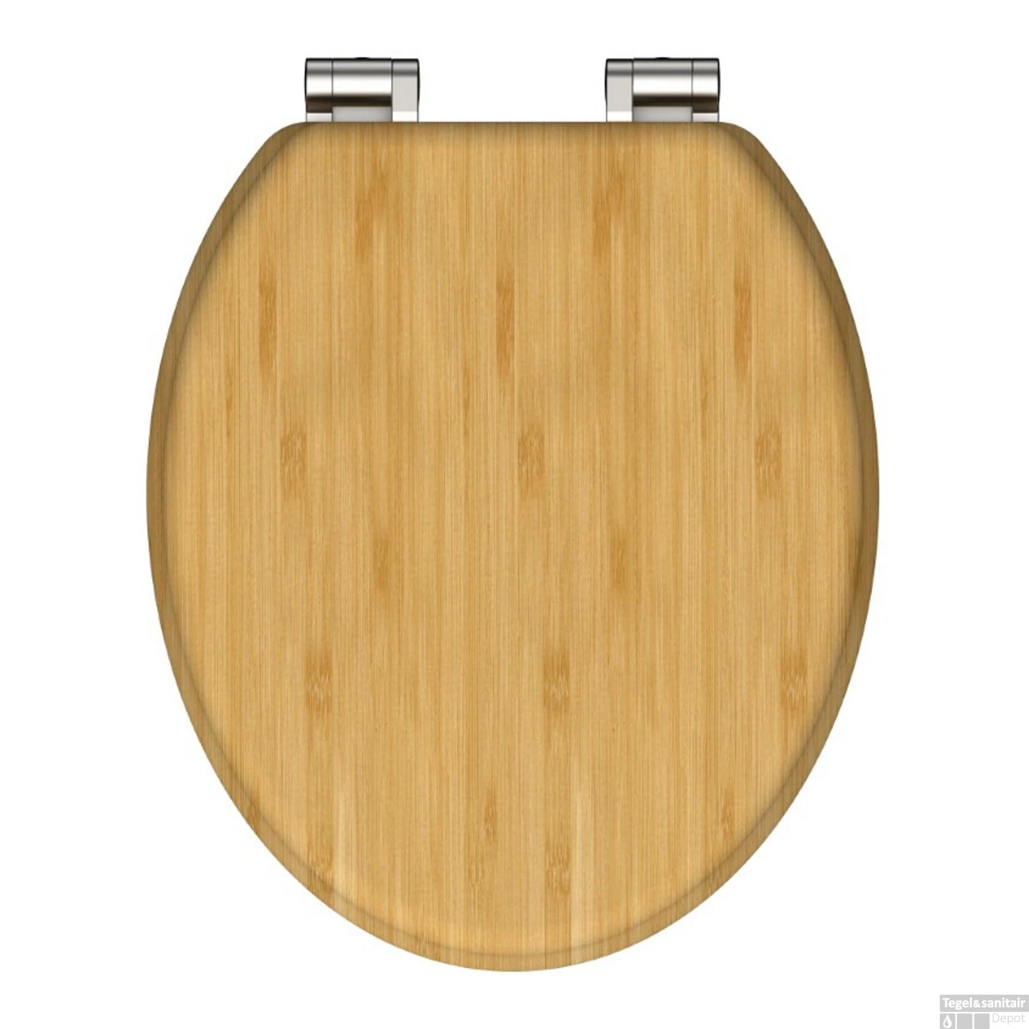 Toiletbril Schutte Lupos Softclose Natural Bamboo Bruin 1 Toiletbril Schutte Lupos Softclose Natural Bamboo Bruin