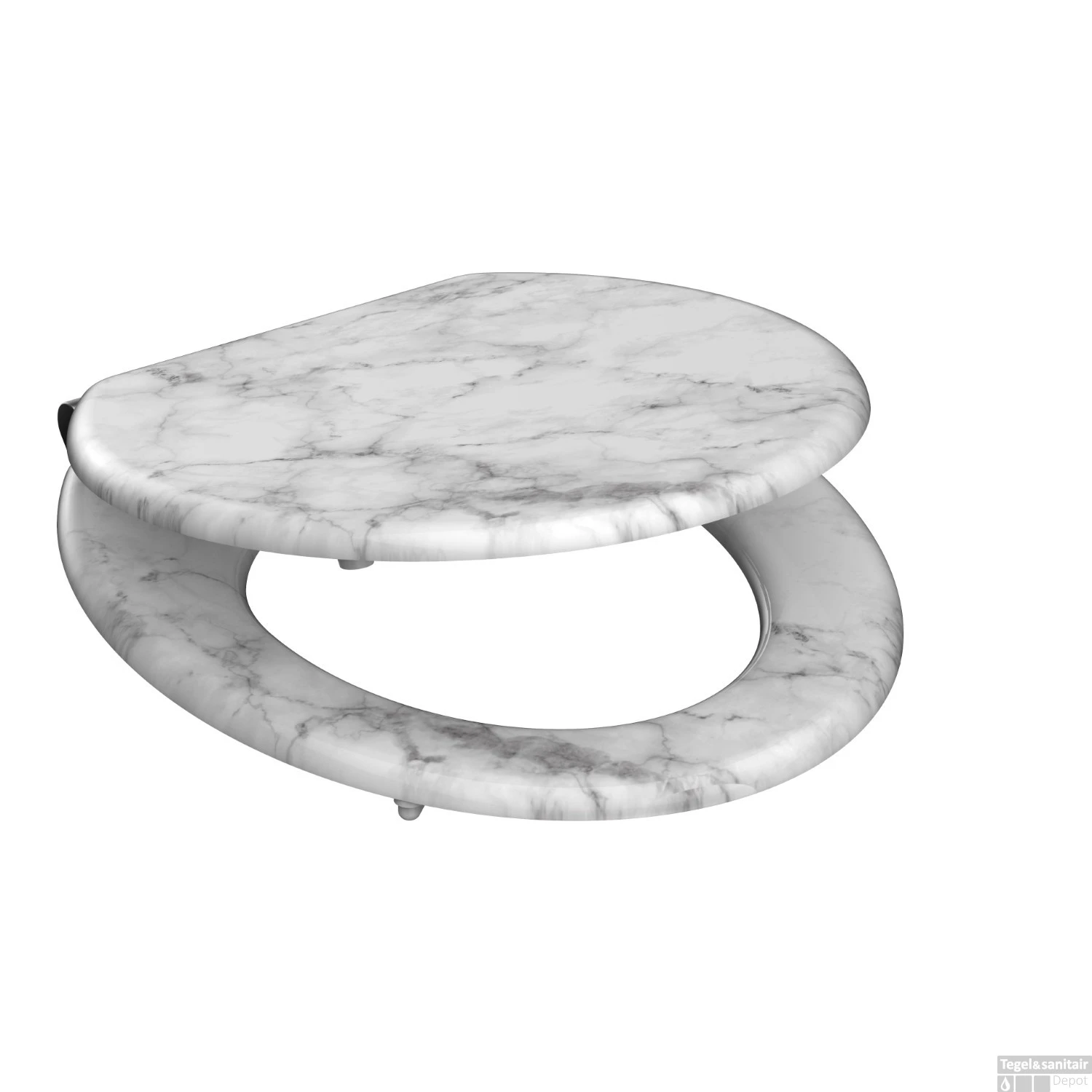 Toiletbril Schutte Lupos Softclose Marmer Stone 2 Toiletbril Schutte Lupos Softclose Marmer Stone - Afbeelding 2