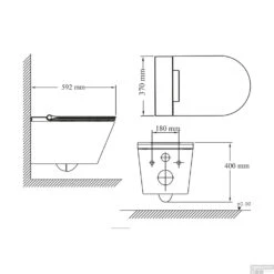 Douche-WC Schutte Cesari Elektronisch Wandmontage Zonder Spoelrand Met Slim WC-Zitting 17 Douche-WC Schutte Cesari Elektronisch Wandmontage Zonder Spoelrand Met Slim WC-Zitting -Thuis Badkamer 4008431921006 99