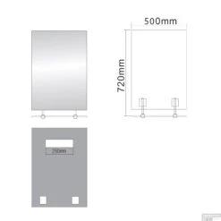 Badkamerspiegel Sapho Wega 50x80 Cm Met Planchet Glas -Thuis Badkamer 60092 5 badkamerspiegel sapho wega 50x80 cm met planchet glas 3