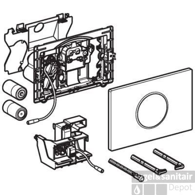 Geberit Sigma 10 Bedieningsplaat Infrarood Batterij Wit-chroom-wit 2 Geberit Sigma 10 Bedieningsplaat Infrarood Batterij Wit-chroom-wit - Afbeelding 2