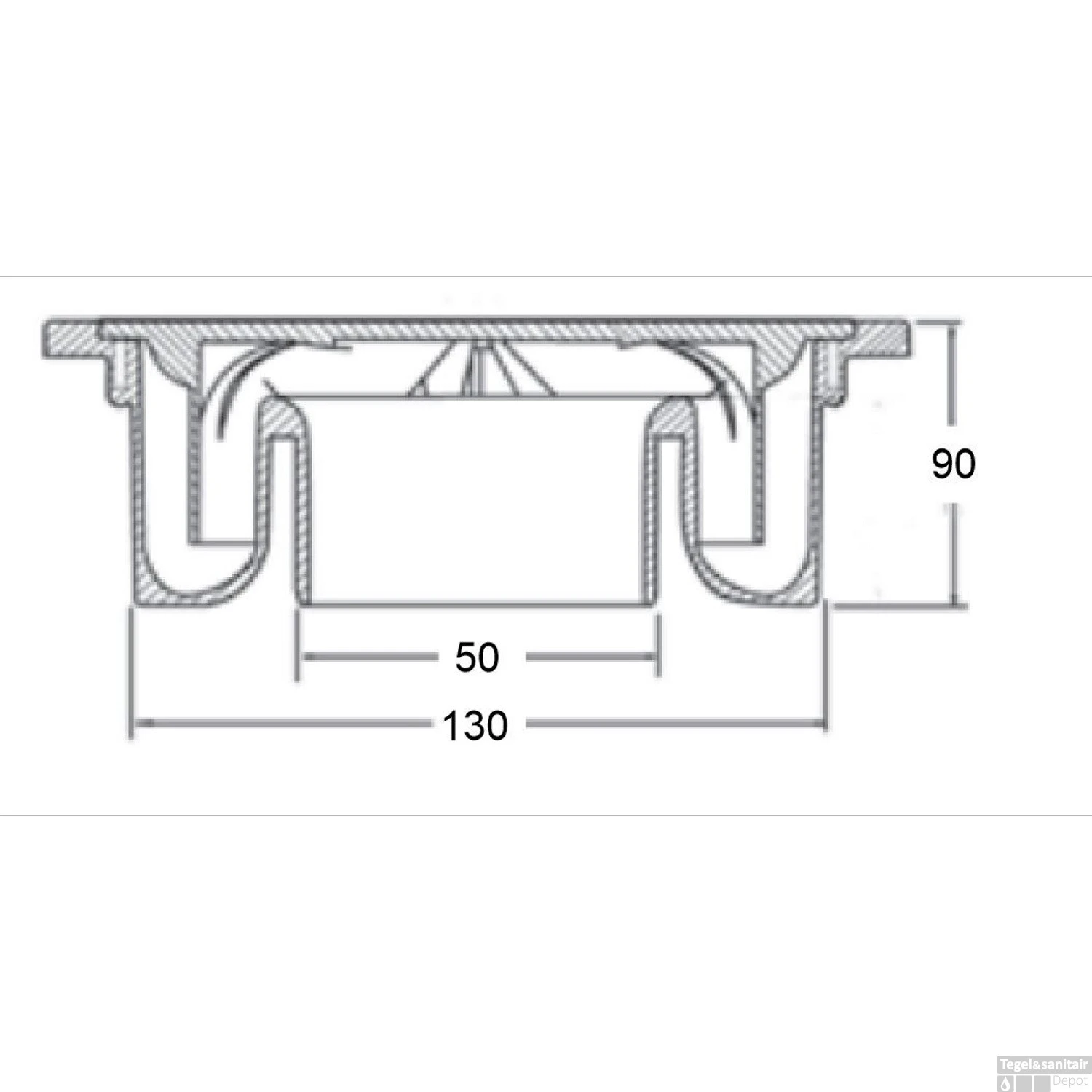 PVC Vloerput 150x150 40/50 Onder 2 PVC Vloerput 150x150 40/50 Onder - Afbeelding 2