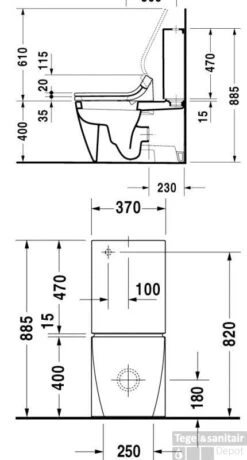 Duravit Starck 2 Duobloccloset Pk Voor Vario Set Wondergliss Wit -Thuis Badkamer 69766