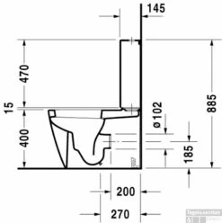 Duravit Starck 2 Duobloccloset 37x63 Cm. Wondergliss Wit -Thuis Badkamer 71496