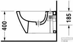 Duravit Starck 2 Wandbidet 37x54 Cm. Wondergliss Wit -Thuis Badkamer 71501