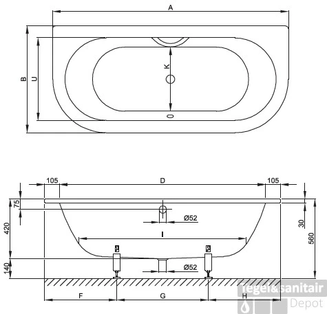 Bette Starlet 1 Plaatstalen Bad 175x80x42 Cm. Wit 3 Bette Starlet 1 Plaatstalen Bad 175x80x42 Cm. Wit - Afbeelding 3