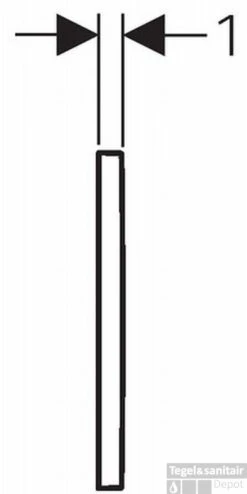 Geberit Omega 30 Bedieningsplaat Front/planchetbediening Wit-chroom-wit -Thuis Badkamer 77494