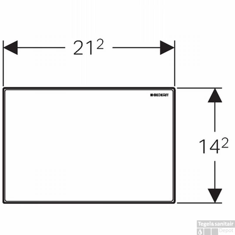 Geberit Omega Afdekplaat Vrij Invulbaar Kleur 2 Geberit Omega Afdekplaat Vrij Invulbaar Kleur - Afbeelding 2