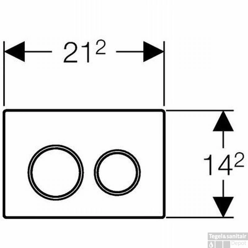 Geberit Omega 20 Bedieningsplaat Front/planchetbediening Wit-chroom-wit 2 Geberit Omega 20 Bedieningsplaat Front/planchetbediening Wit-chroom-wit - Afbeelding 2