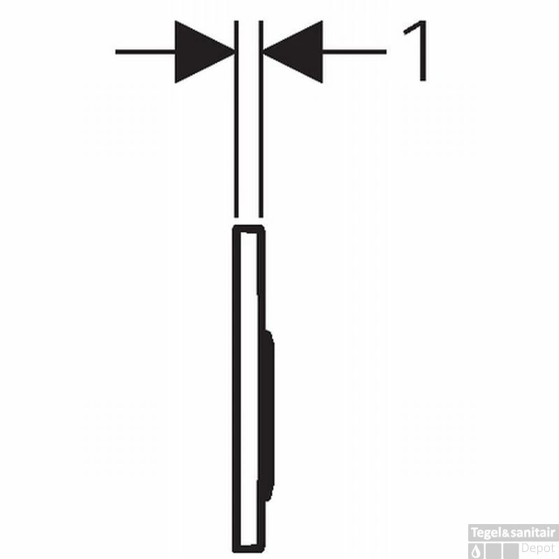 Geberit Omega 20 Bedieningsplaat Front/planchetbediening Wit-chroom-wit 3 Geberit Omega 20 Bedieningsplaat Front/planchetbediening Wit-chroom-wit - Afbeelding 3