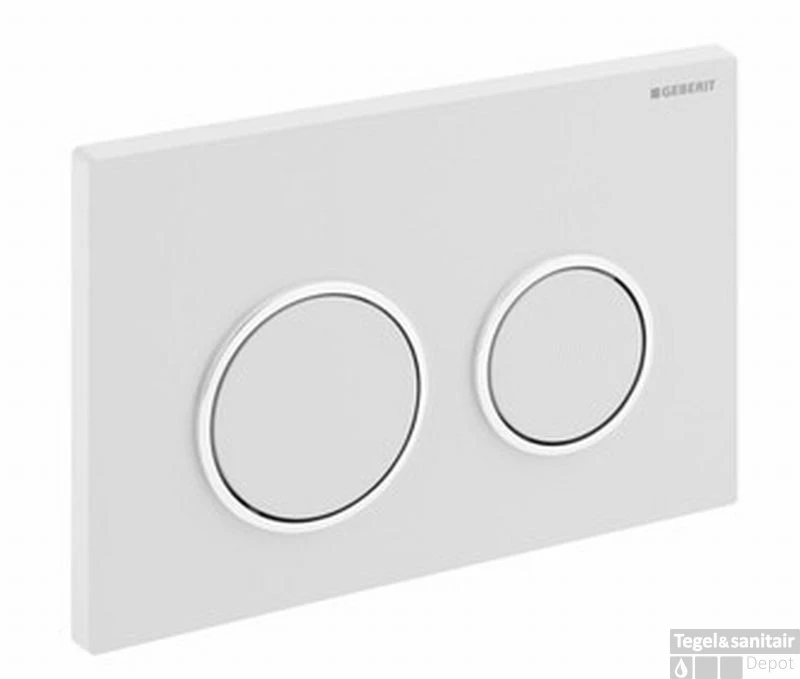 Geberit Omega 20 Bedieningsplaat Front/planchetbediening Wit-chroom-wit 1 Geberit Omega 20 Bedieningsplaat Front/planchetbediening Wit-chroom-wit