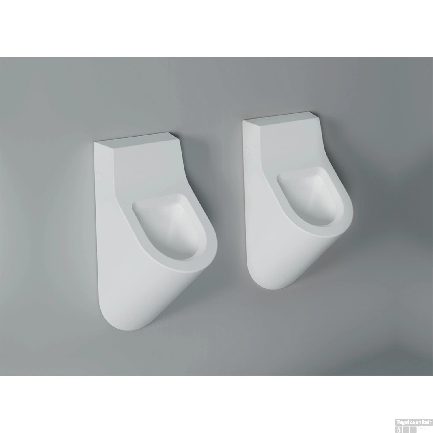 Urinoir Salenzi Hung Achterinlaat Mat Legergroen (incl. Ophangset En Sifon) - Afbeelding 2