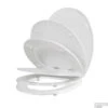 Toiletzitting Allibert Sunshine Geperst Hout 36,8x6,1x44 Cm Soft-Close Wit