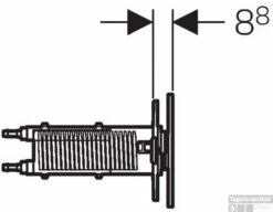Geberit Omega70 Bedieningsplaat Voor Massief-en Droogbouw Glas Wit-aluminium -Thuis Badkamer 82696