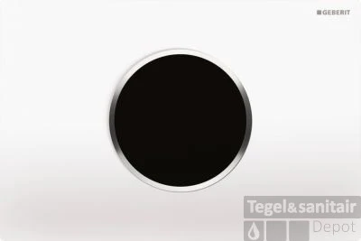 Geberit Sigma 10 Bedieningsplaat Infrarood Batterij Wit-chroom-wit 1 Geberit Sigma 10 Bedieningsplaat Infrarood Batterij Wit-chroom-wit