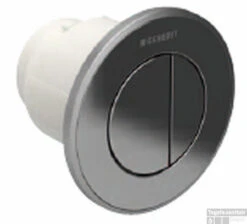 Geberit Type 10 2-knops Pneumatische Inbouwdrukker Sigma/delta 8cm Mat Chroom-chroom