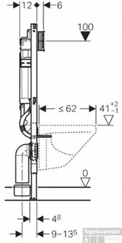 Geberit Duofix Sigma Inbouwreservoir 12cm.h112 M/geurafzuiging Exclusief Wandankers -Thuis Badkamer 85857