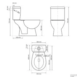 Toiletpot Differnz Staand Met AO Uitgang Inclusief Toiletbril Wit -Thuis Badkamer 8712793562406 toiletpot differnz staand met ao uitgang inclusief toiletbril wit tech