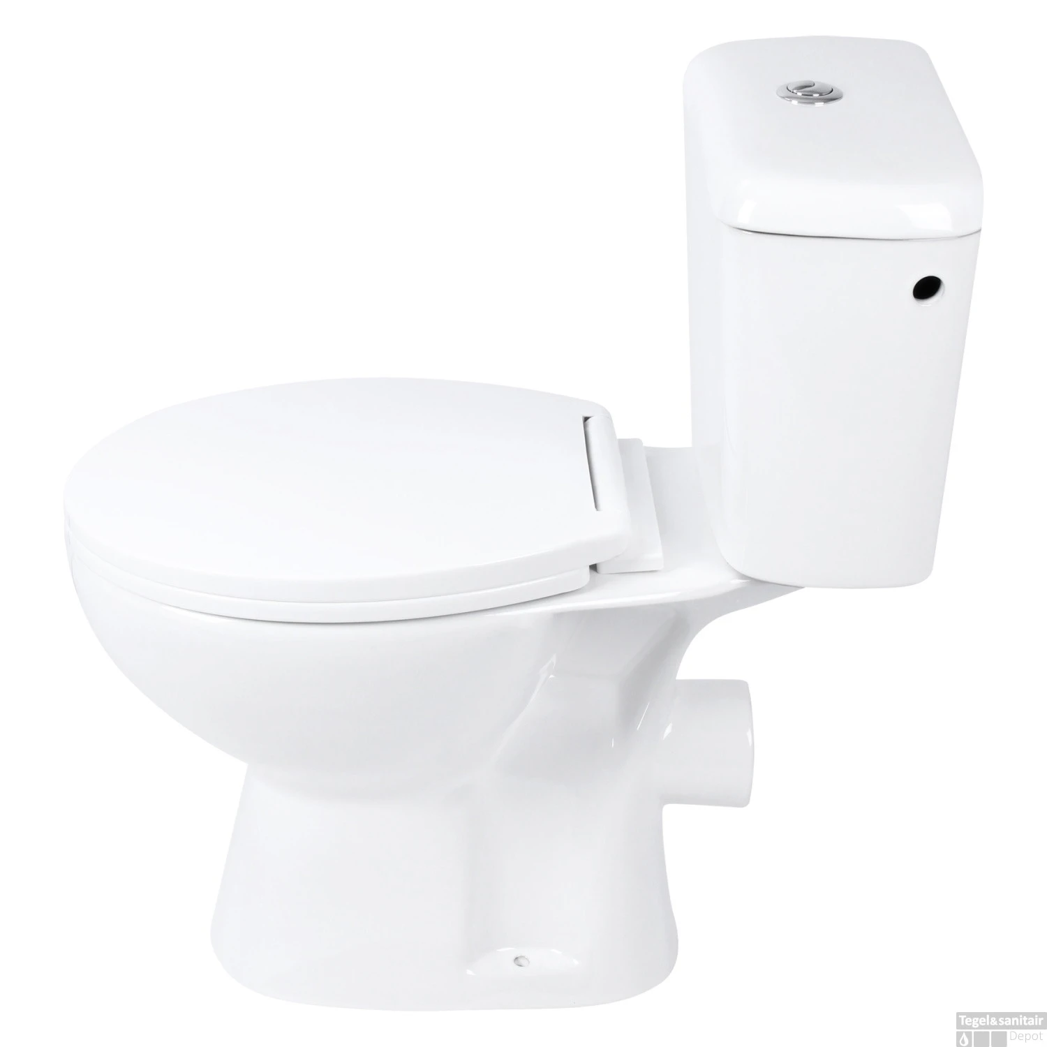 Toiletpot Differnz Staand Met PK Uitgang Inclusief Toiletbril Wit 2 Toiletpot Differnz Staand Met PK Uitgang Inclusief Toiletbril Wit - Afbeelding 2