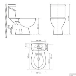 Toiletpot Differnz Staand Met PK Uitgang Inclusief Toiletbril Wit 11 Toiletpot Differnz Staand Met PK Uitgang Inclusief Toiletbril Wit -Thuis Badkamer 8712793562413 toiletpot differnz staand met pk uitgang inclusief toiletbril wit 4