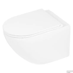 Wandtoilet Differnz Met PK Uitgang Rimless Inclusief Toiletbril Glans Wit -Thuis Badkamer 8712793562635 wandtoilet differnz met pk uitgang rimless inclusief toiletbril glans wit 1