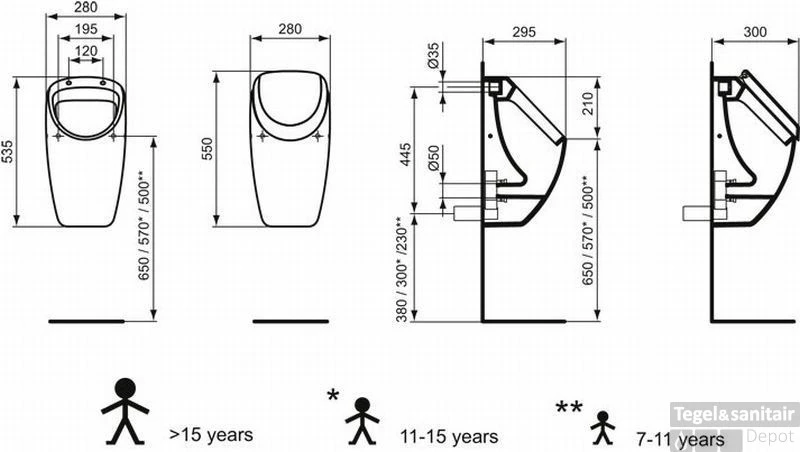 Ideal Standard Connect Urinoir Voor Deksel Ideal Plus Wit 2 Ideal Standard Connect Urinoir Voor Deksel Ideal Plus Wit - Afbeelding 2