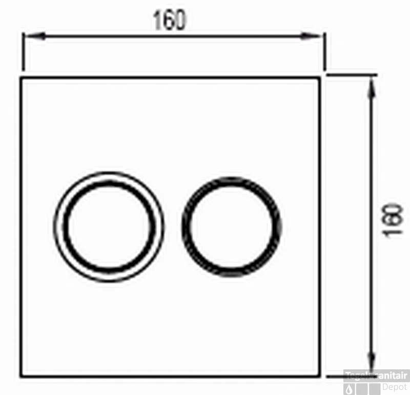 Wisa Luga Luga Aluminium Bedieningsplaat Dualflush Zwart 2 Wisa Luga Luga Aluminium Bedieningsplaat Dualflush Zwart - Afbeelding 2