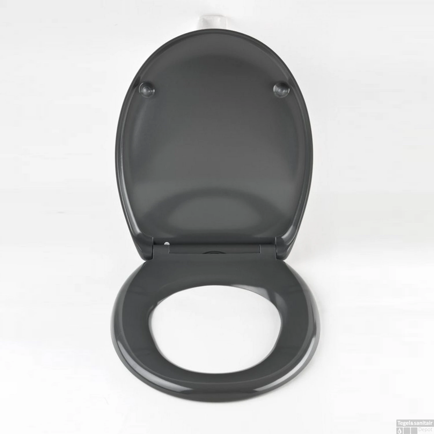 Toiletzitting Eisl Super Slim Softclose Quick Release RVS Scharnieren Donker Grijs 2 Toiletzitting Eisl Super Slim Softclose Quick Release RVS Scharnieren Donker Grijs - Afbeelding 2