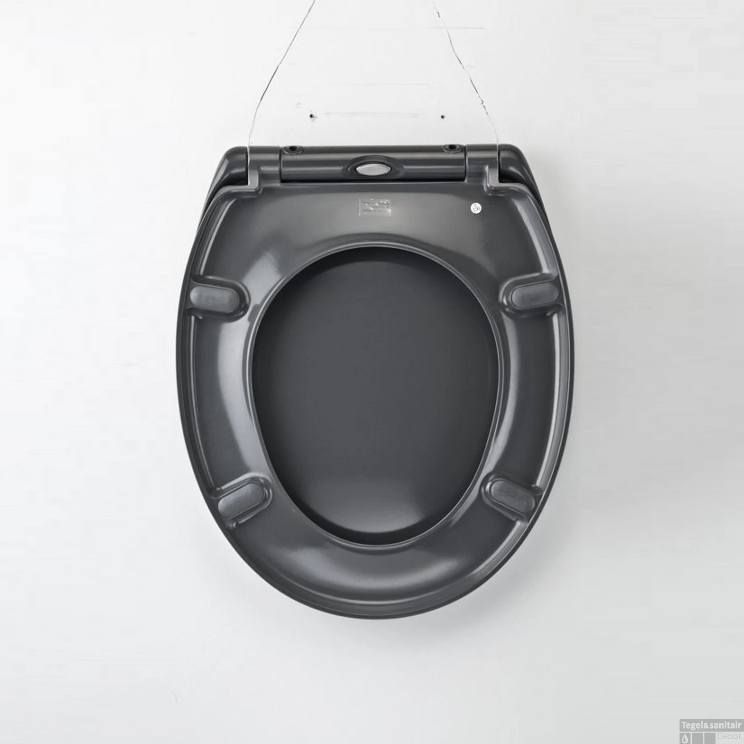 Toiletzitting Eisl Super Slim Softclose Quick Release RVS Scharnieren Donker Grijs 3 Toiletzitting Eisl Super Slim Softclose Quick Release RVS Scharnieren Donker Grijs - Afbeelding 3